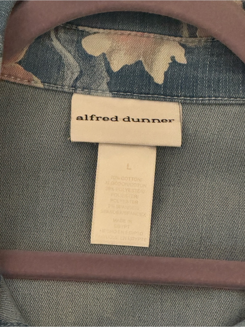 🌸Vintage Alfred Dunner 90’s Floral Denim Oversized Lightweight Jacket | L - Picture 11 of 12